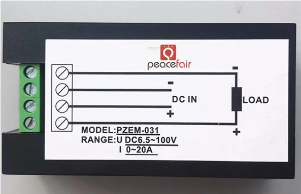 10 шт. DC6.5-100V 20A 4-в-1 Цифровой ЖК-дисплей Экран Напряжение ток Мощность энергии метр тестер монитора