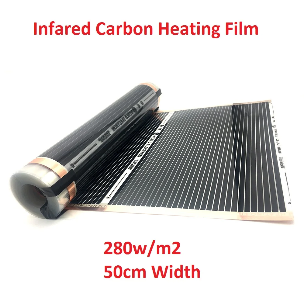 

All Sizes 280w/m2 Infrared AC220V Carbon Underfloor Heating Film Energy Saving Warm Mat