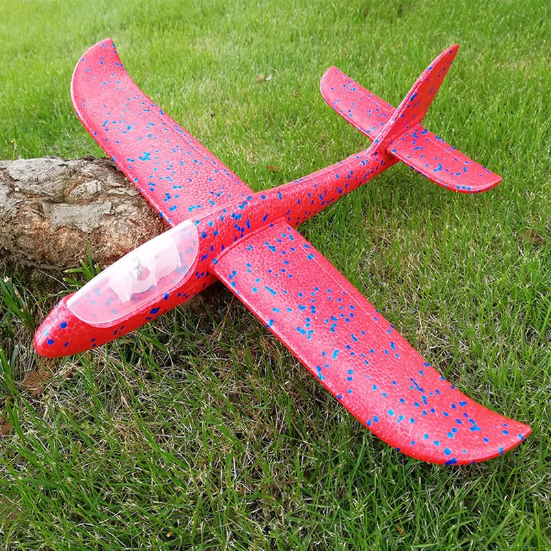 Дети DIY модель самолета ручной бросок Летающий планер самолет пена наполнители самолет СВЕТОДИОДНЫЙ мигающий самолет игрушки для детей подарок