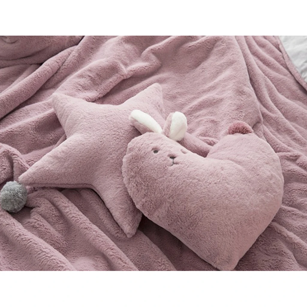 Cute Baby Crib Plush Pillow Home Decor Cushion Doll Toy Home Bed Room Interior Decoration Bath Pillow Heart Shaped and Stripe 