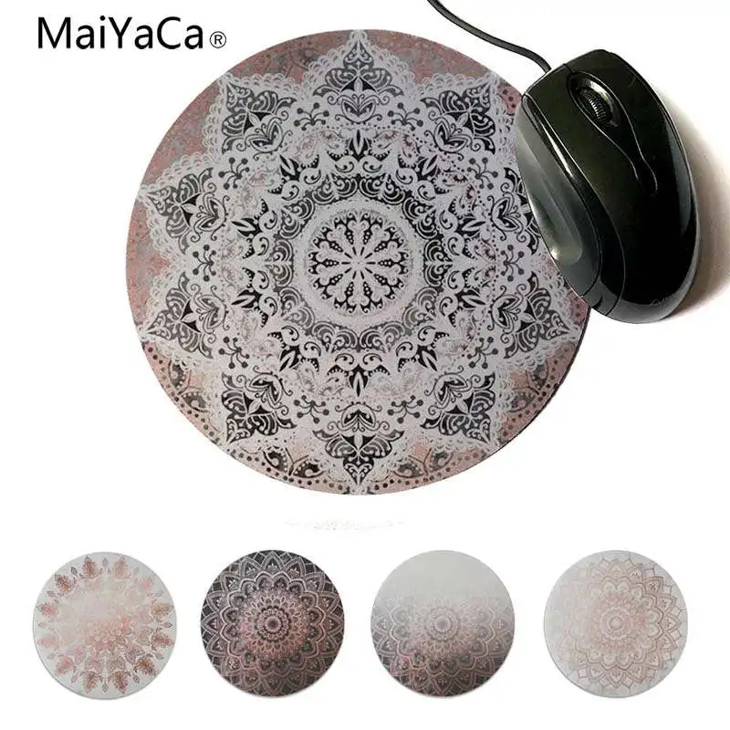 Крутой новый черный небольшой коврик для мыши MaiYaCa с танцующей мандалой