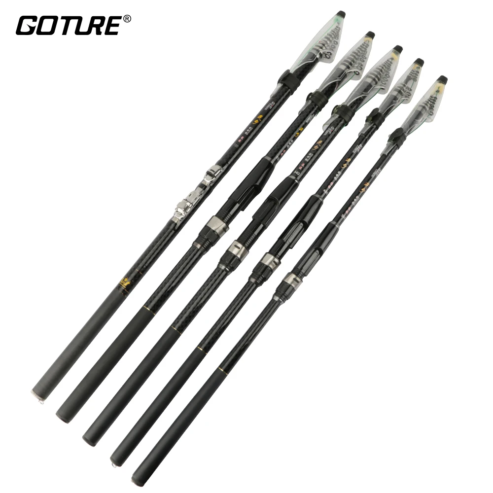 

Goture Rock Fishing Rod 3.6m 4.5m 5.4m 6.3m 7.2m Carbon Fiber Telescopic Sea Fishing Rod