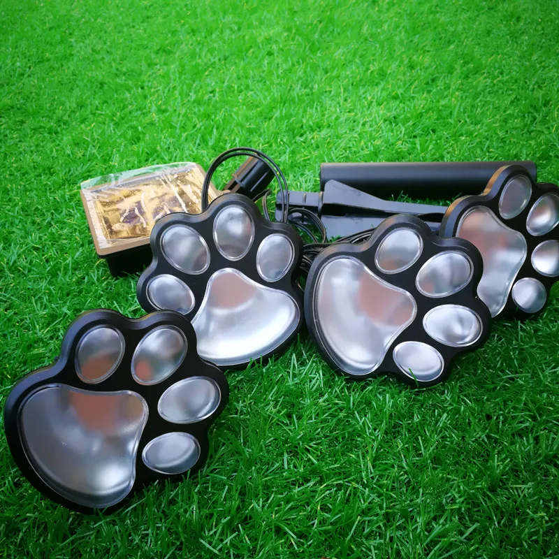 

Solar Powered Cat Animal Paw Print Lights LED Solar Lamps Garden Outdoors Lantern LED Path Decorative Lighting Lamp
