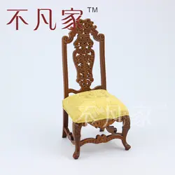 Хорошее ручное резное кресло кукольный домик 1/12 масштаб тонкая Миниатюрная модель мебели