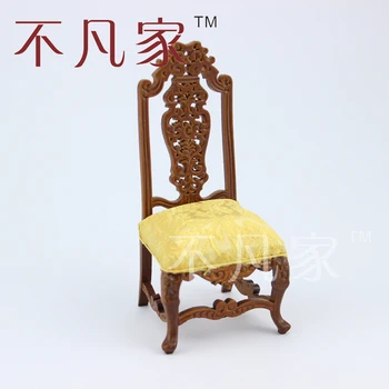 

Nice hand carved chair Dollhouse 1/12 scale fine miniature furniture model
