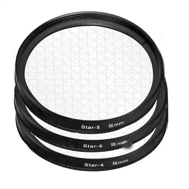 Camera Lens Star Filter 4/6/8 Line Starlight Night Photography for