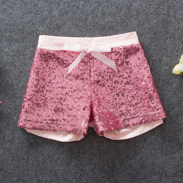 Free shipping Kids summer sequined bow shorts Children's sequin short pants Child clothing garments wear | Детская одежда и