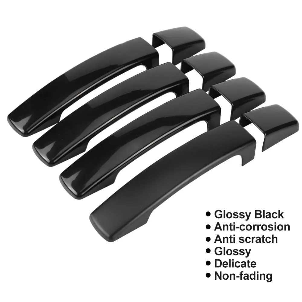 4pcs Car Gloss Black Exterior Door Handle Cover rusting corrosion resistance Fit for Range Rover Sport Discovery 3 Freelander 2