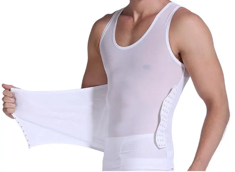 Тонкая футболка PRAYGER для коррекции фигуры, мужской гинекомастический корсет, для похудения, для живота, триммер для талии, для тренировок, топы, для груди, связывающее нижнее белье
