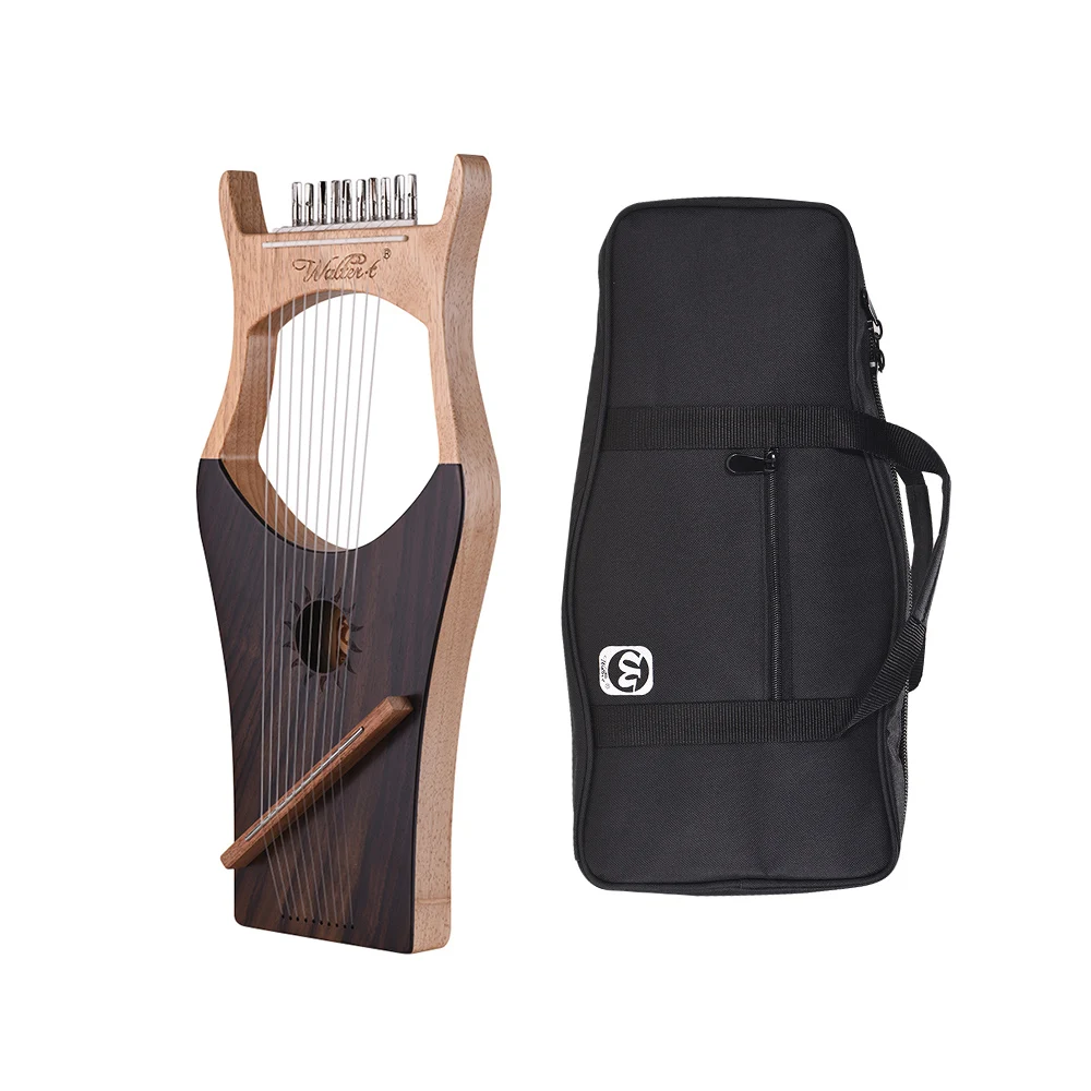 WH01 10-String деревянные Lyre harp нейлоновые струны палисандр Topboard резиновые деревянные Backboard Струнные инструменты с сумкой для переноски