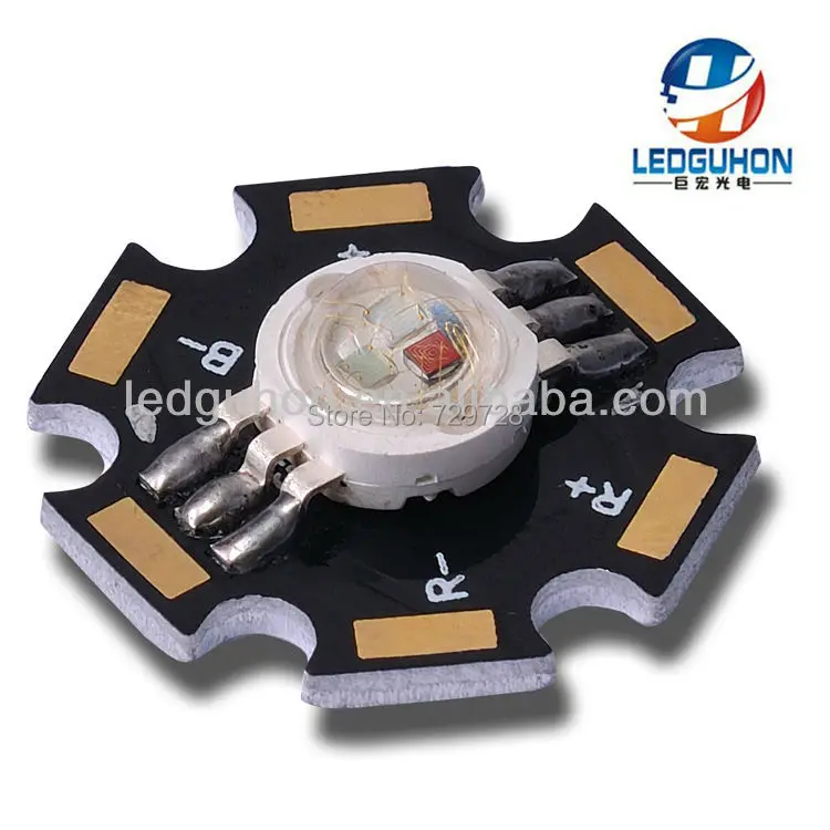 3 Вт rgb чипы Epileds (38*38) led со звездой|led ss|led 48vled par20 |