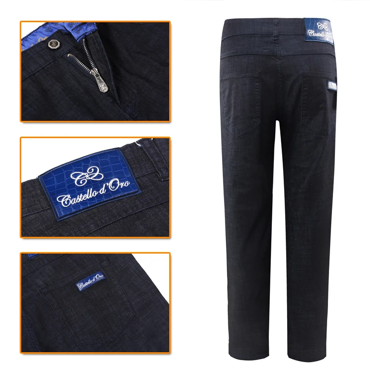 

BILLIONAIRE TACE &SHARK jeans men 2018 winter thick fashion comfort high quality embroidery trouser free shippng Small one size
