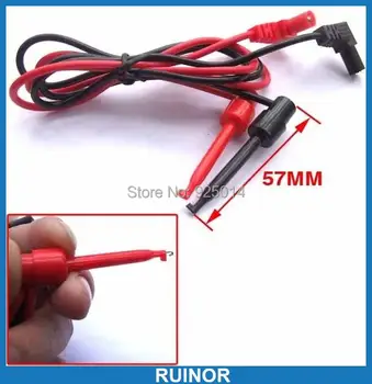 

1 pairs IC PCB Multimeter Probes 4MM BANANA PLUG TO Hook Test Clip Cable pen