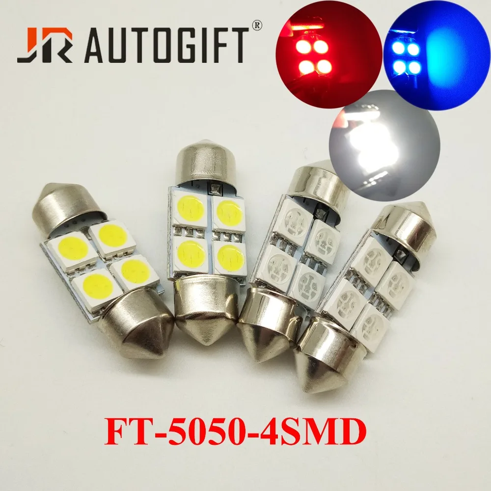 

100x Festoon 5050 4 smd 31mm Car LED light 24V 12V White/blue/red ft C5W 5050 Auto Interior Bulb Door Doom light Car styling