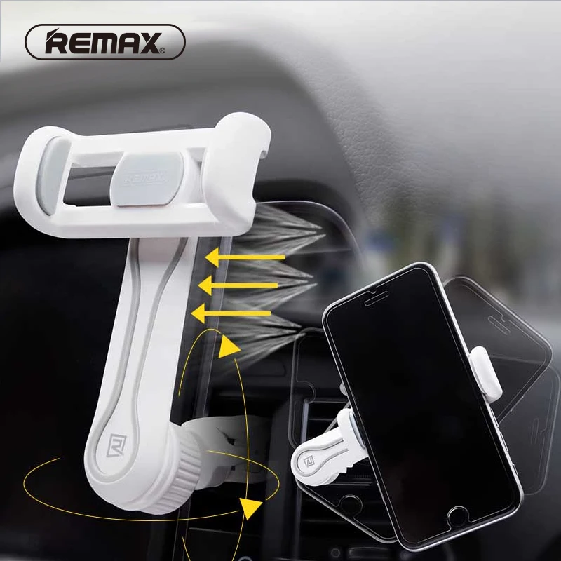 

Remax Car Phone Holder Air Vent Mount with Soft Pad for Mobile Phone Stand Universal Angle Adjustable for iphone 5 6s 7 xiaomi