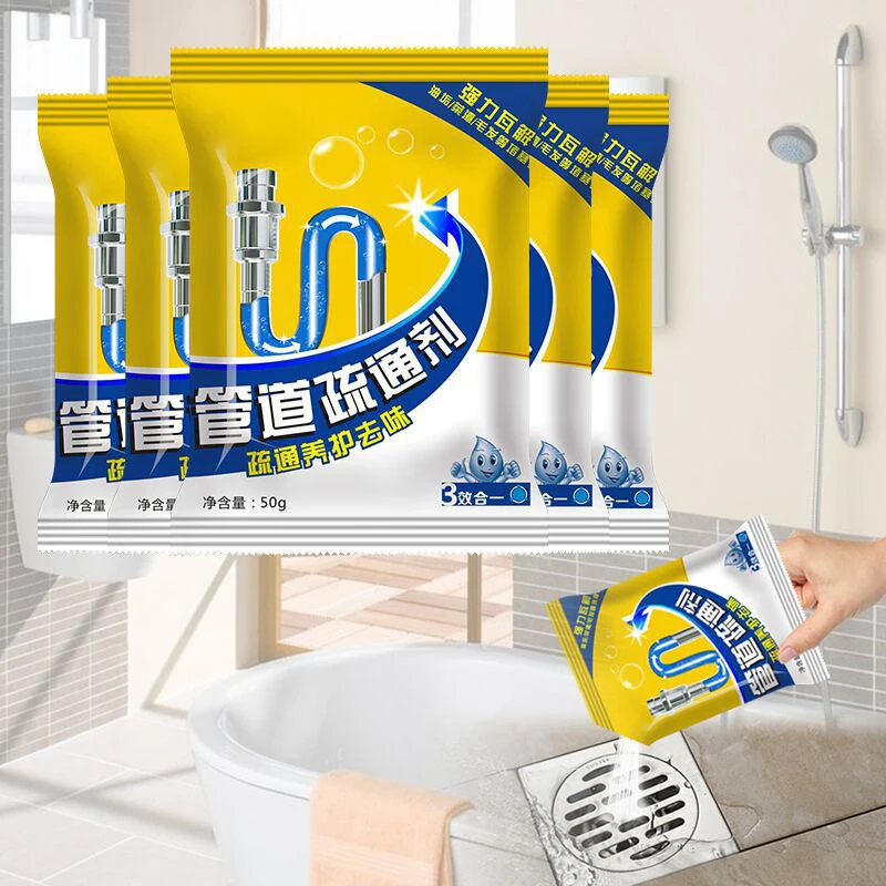 

1pack sink drain cleaners Sticks sewage decontamination to deodorant The kitchen toilet bathtub sewer cleaning powder Powerful