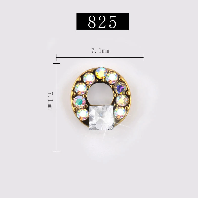 3D Ретро Стиль сплав украшение для ногтей горный хрусталь сердце металл драгоценный дизайн ногтей декор для стразы маникюр Шарм ювелирные изделия - Цвет: RD825-5PCS