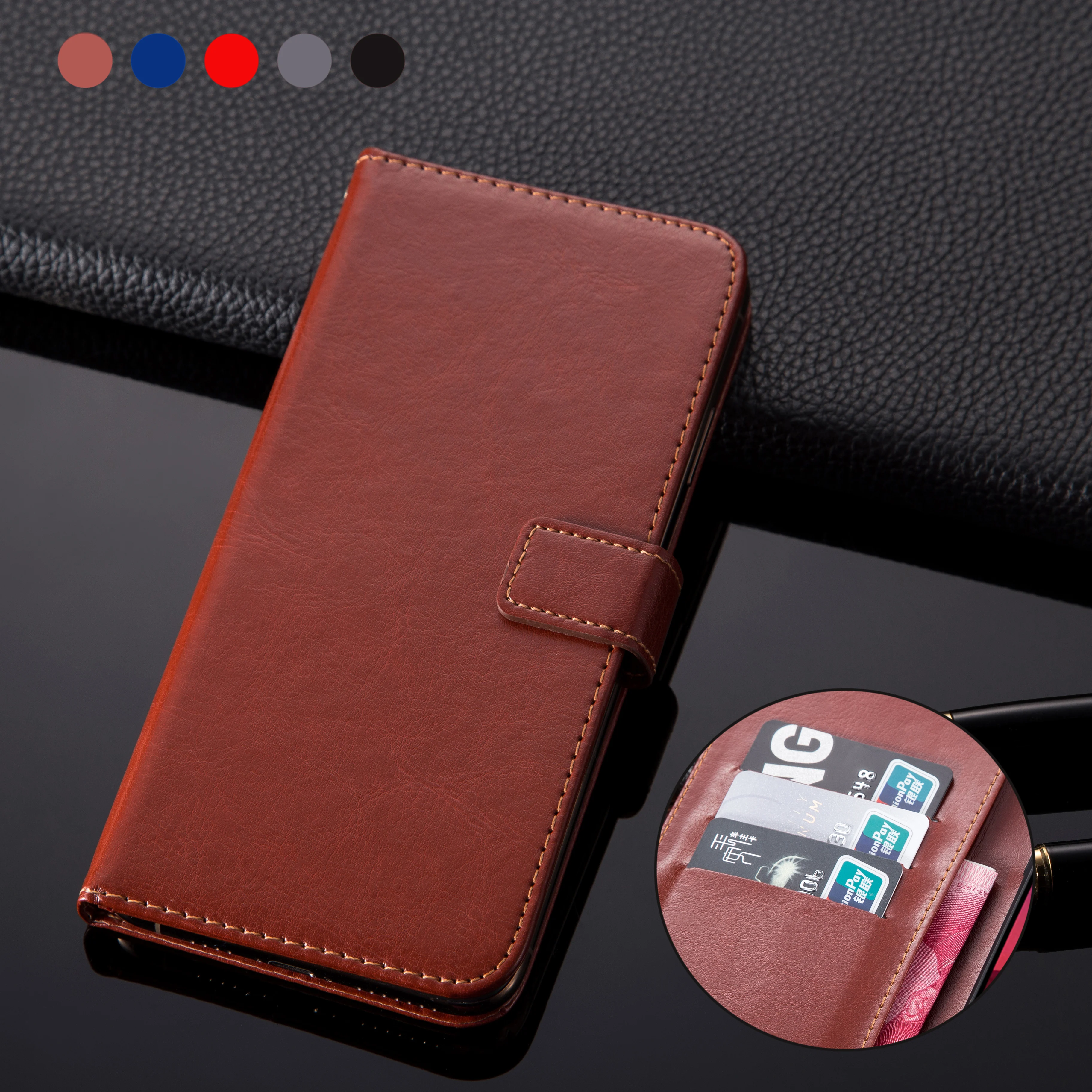 Новый Бизнес Флип кожаный чехол для Vertex Impress Event Fortune Genius Grip Groove Lagune Life Ra кошелек
