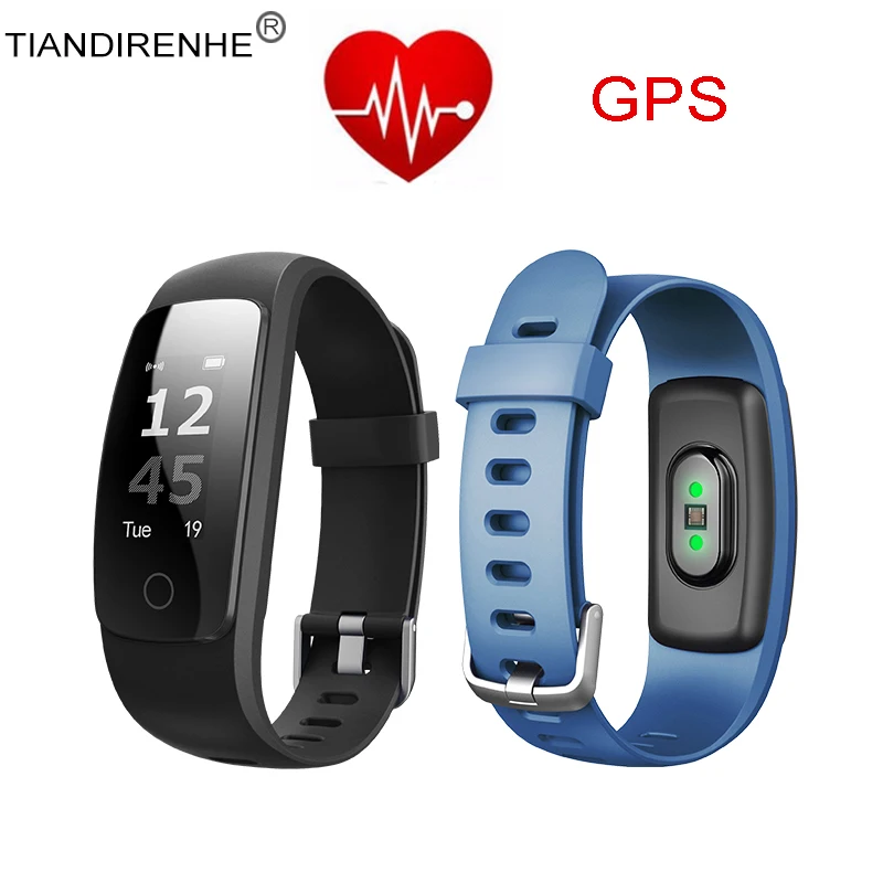 Tiandirenhe GPS Smart Band ID107 Plus Fitness Bracelet Activity Sports Tracker Wristband Cicret Bracelet Heart Rate