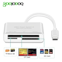 3 в 1 USB C считыватель карт OTG концентратор type C для CF/SD/TF считыватели карт для Macbook телефона и более USB-C устройств USB-C 3,0