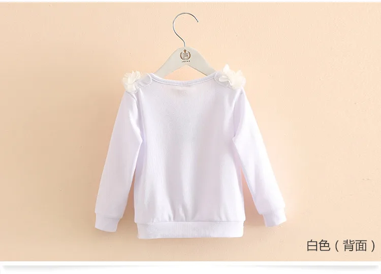 2018 Spring and Autumn Bow Decoration Baby Child Girl Lace Patchwork Pure White and Blue Long-Sleeve Cardigan Top Outerwear (13)