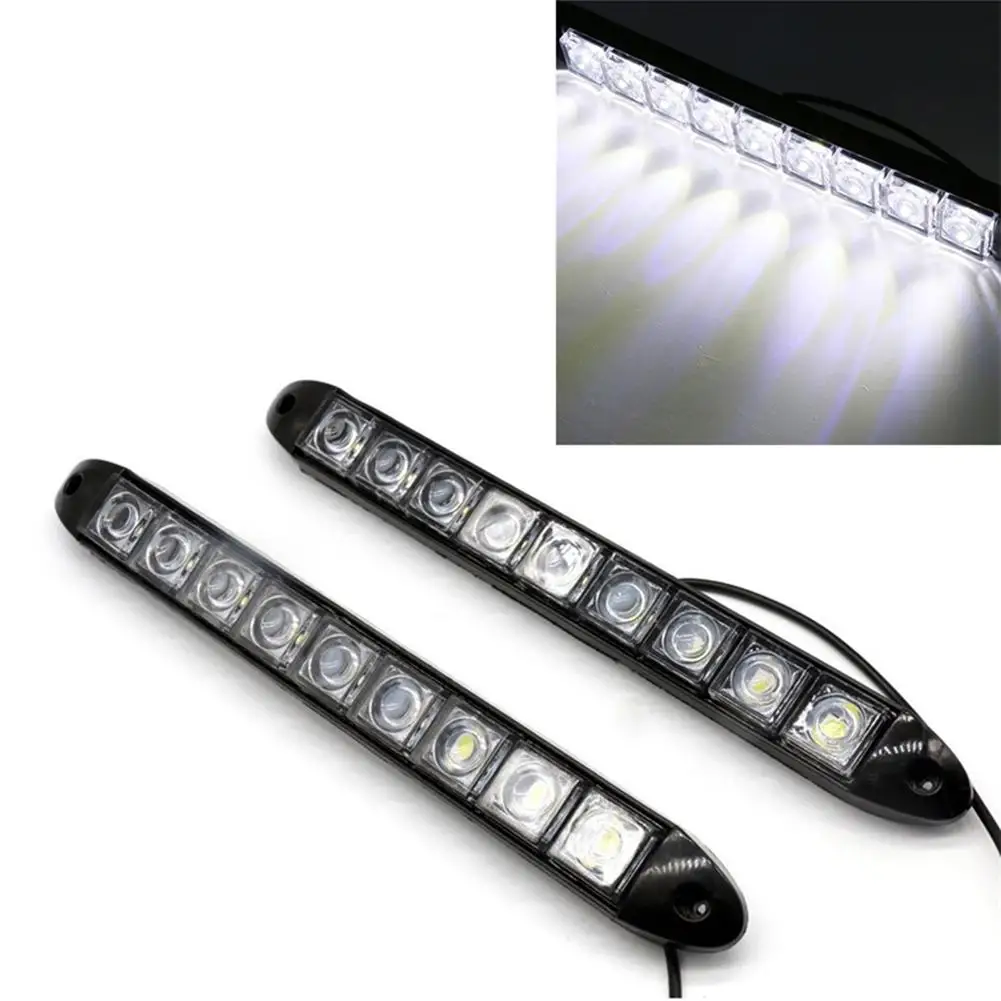 

2Pcs High Power 12V 9 LED Daytime Running Light DRL Car Fog Day Driving Lamp Daytime Running Light
