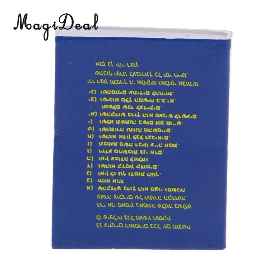 1/6 Scale Mini Holy Bible Book Model Dollhouse Miniatures Decoration for Study Room Blue Cover