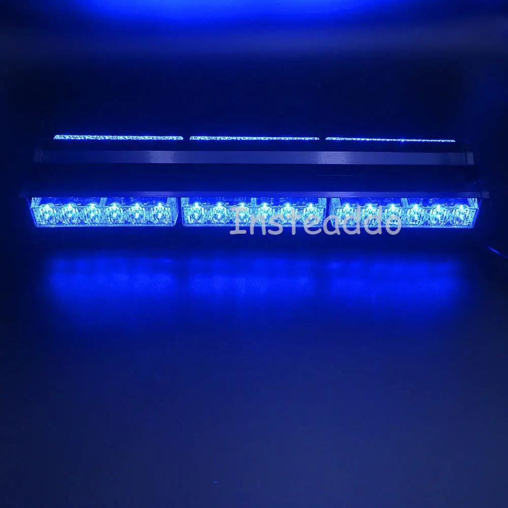 Двусторонний 108 Вт 36 Led бар маячок Предупреждение стробоскоп мигающая лампа 1" синий