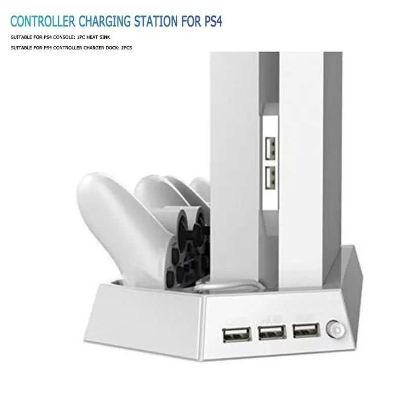 Vertical Stand Cooling Fan for PS4 Controllers Multi Dual Charging Station Charger Game Console Cooler for PS4 Game Accessories