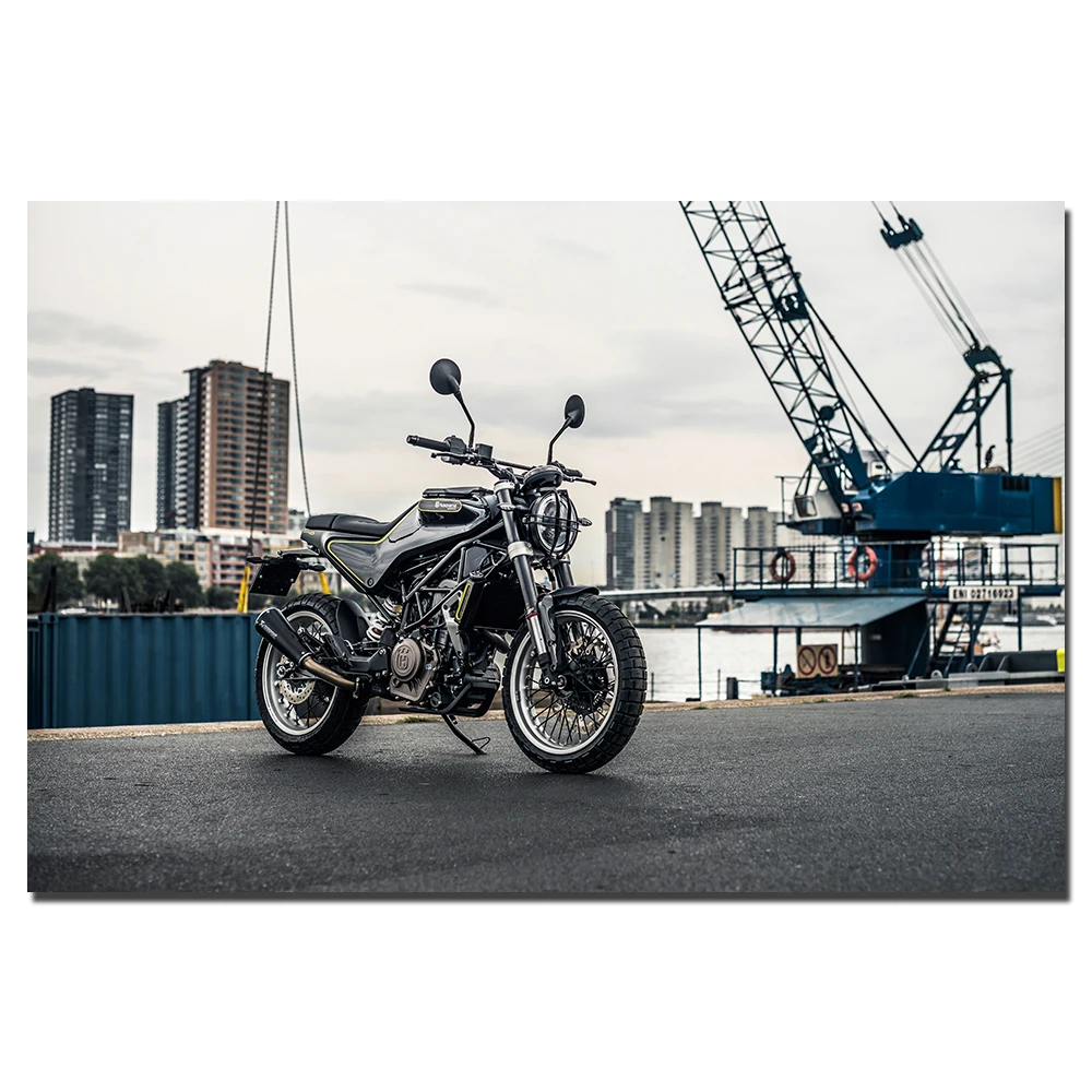 Husqvarna Svartpilen 401 супер мотоцикл холст живопись декоративный плакат и печать