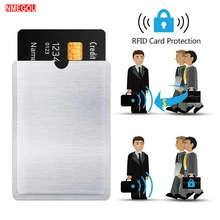 10 Uds. Fundas de bloqueo RFID antirrobo Protector de tarjeta RFID manga de bloqueo antirrobo de identidad protección de manga de tarjeta de escaneo