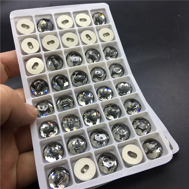 TopStone-K9-Sew-On-Crystal-Round-Sew-On-Stones-12mm-Sewing-Glass-Crystal-Button-Beads-AB