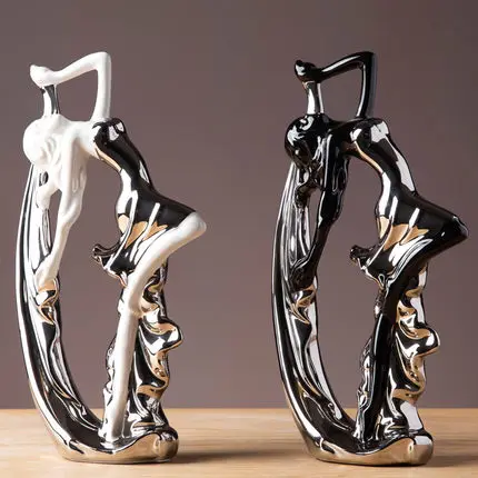 اليدوية السيراميك الجمال فتاة النحت الداخلية الديكورات الفني من خزانة غرفة المعيشة ديكورات المنزل