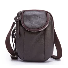 Мужская многофункциональная Сумочка crazy horse, кожаная сумка почтальон из зернистой кожи личи, сумка на голову, модная сумка 6086