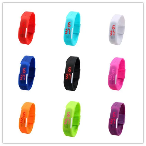 Digital Watch Korean Lovers Men Women Clock Creative Calendar Colorful Rubber Smart LED Electronic Wristwatch Hour Montre Femme