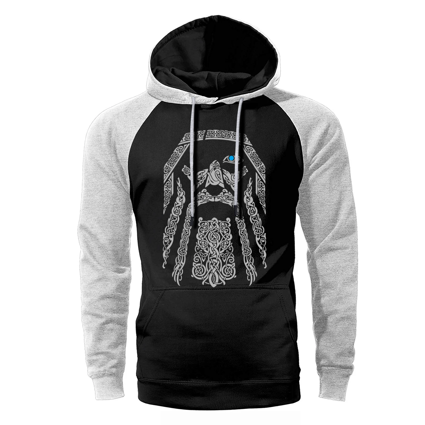 Odin Vikings Реглан Толстовка для мужчин винтажные толстовки мужские с капюшоном