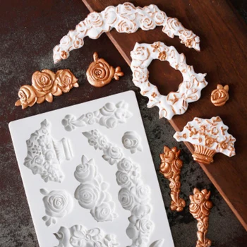 

Flowers & Garland Silicone Mold Fondant Mould Cake Decorating Tools Chocolate Gumpaste Molds, Sugarcraft, Kitchen Gadgets