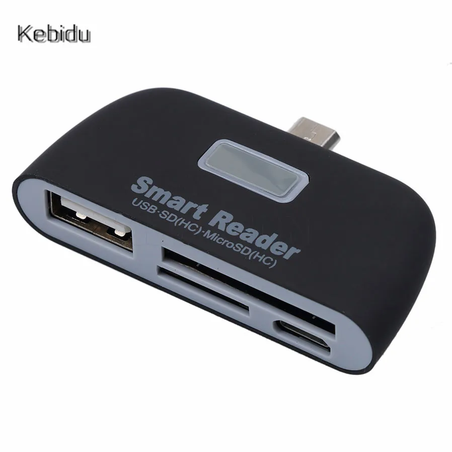 Kebidu 4 в 1 OTG/TF/Micro SD Card Reader USB 2,0 карты адаптер с микро USB Порты и разъёмы для Android-смартфон