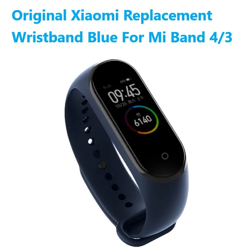 Presale новейший Xiaomi mi Band 4 Smart mi band 4 браслет сердечного ритма фитнес 135 мАч цветной экран Bluetooth 5,0 - Цвет: Replacement Blue