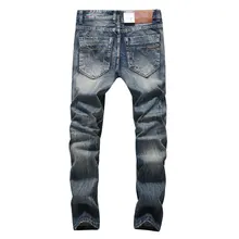 2017 New Arrival Fashion Men Jeans Straight Fit Leisure Quality Biker Jeans Denim Trousers Dsel Brand
