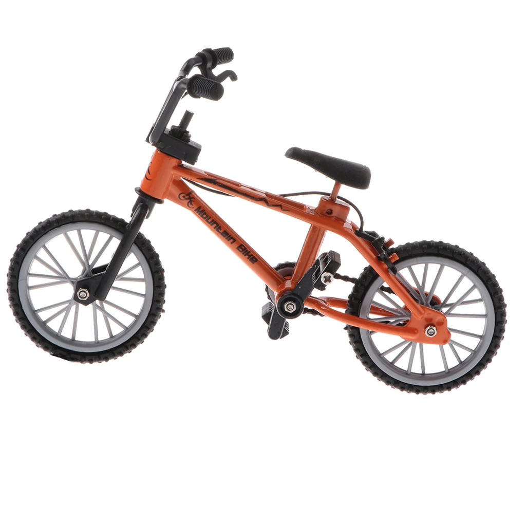 1:24 Mini Alloy Finger Bike Bicycle Diecast Model Desk Gadget Toy Orange