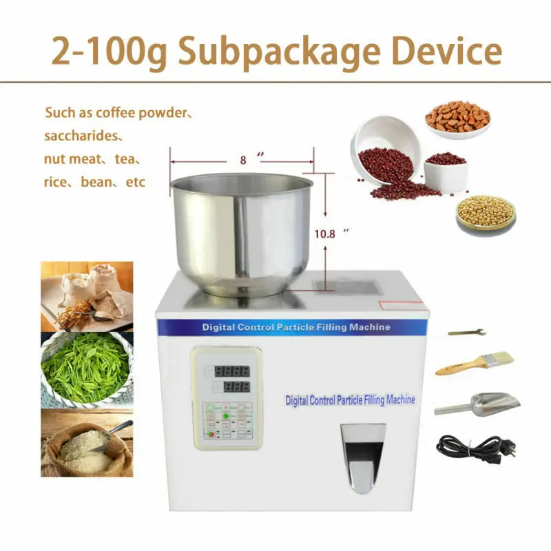 

2-100g Automatic Powder Weighing Filling Machine Small Particle Subpackage Tools