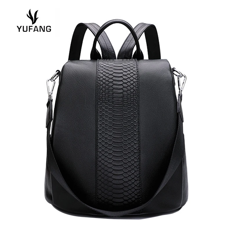 

2019 new backpack for women fashion high quality genuine cow leather girl lady day pack brand small travel school backpack