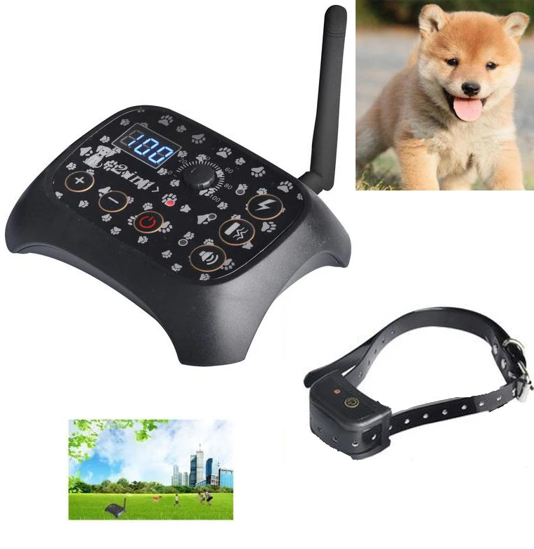 1 Dogs Electronic Fence Wireless Rechargeable Pet Containment System Dog Training Trainer Collar 1 Dogs Electronic Fence Wireless Rechargeable Pet Containment System Dog Training Trainer Collar