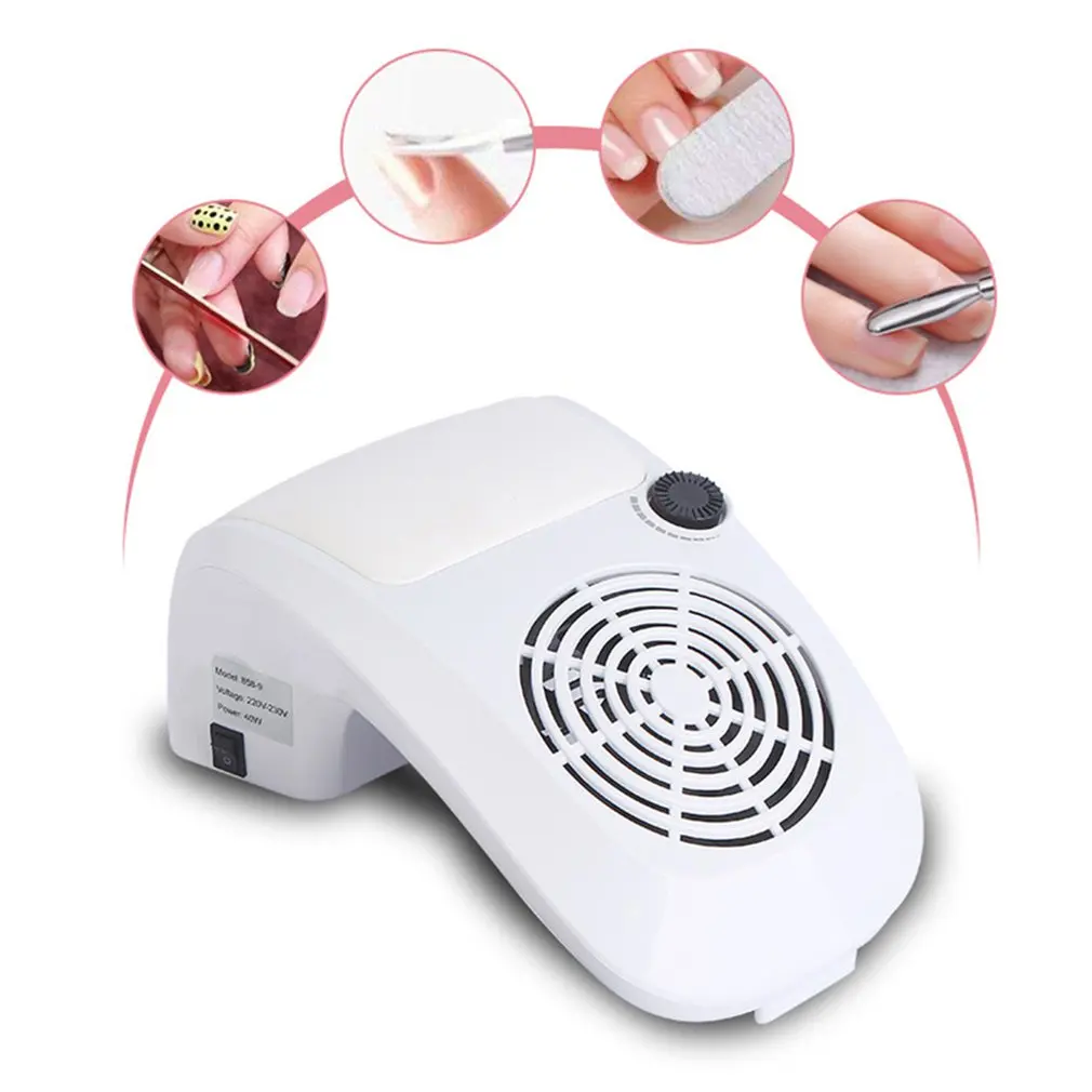 

High Power Strong Nail Art Dust Collector 40W Adjustable Speed Nail Art Machine Salon Nail Vacuum Cleaner for Polishing