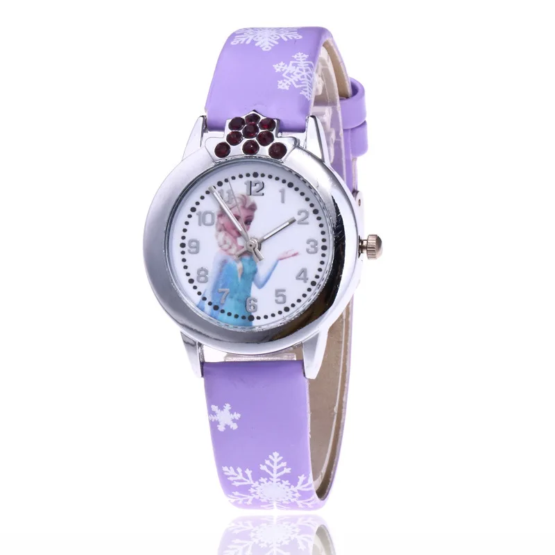 

Brand Time Teacher Little Boys Children's First Wrist Kids Watches Cartoon Character Princess Elsa Children's watches for boys