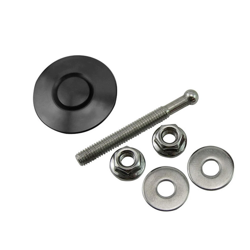 

Universal Car Push Button Quick Release Hood Bonnet Lock Clip Latch Bumper Black