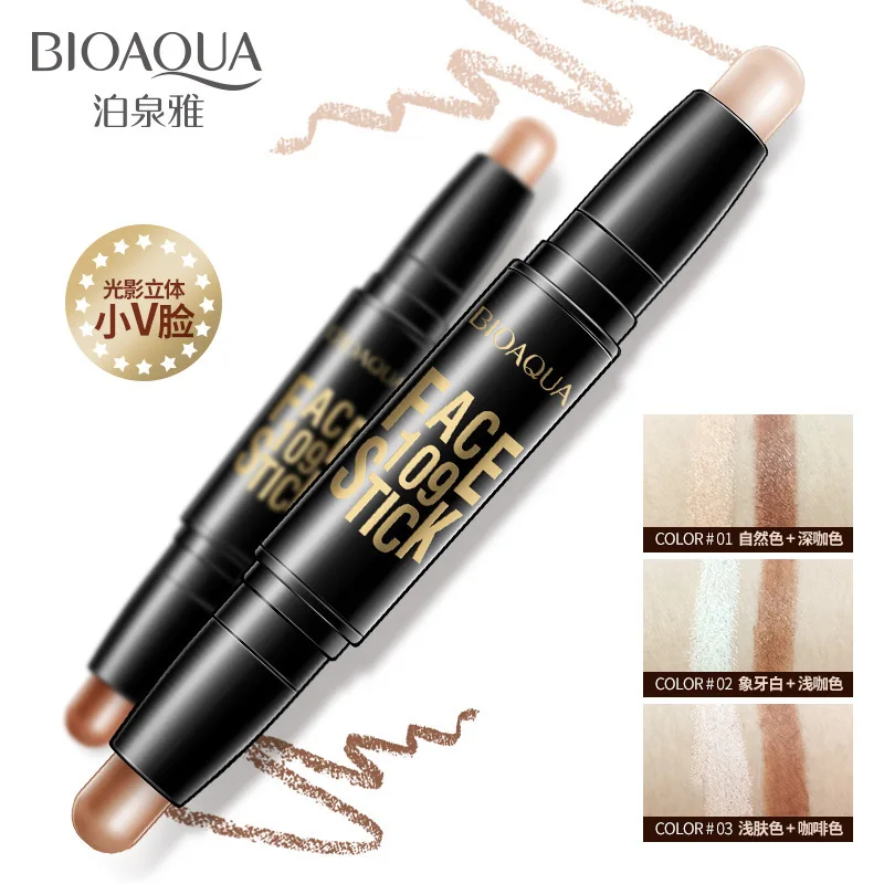 

BIOAQUA Double Head Light Shadow Pen Oil-control Brighten Concealer Pores Freckle Removing Long Lasting Women Beauty Essentials