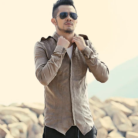 2016 Autumn new suede leather tailoring men's British