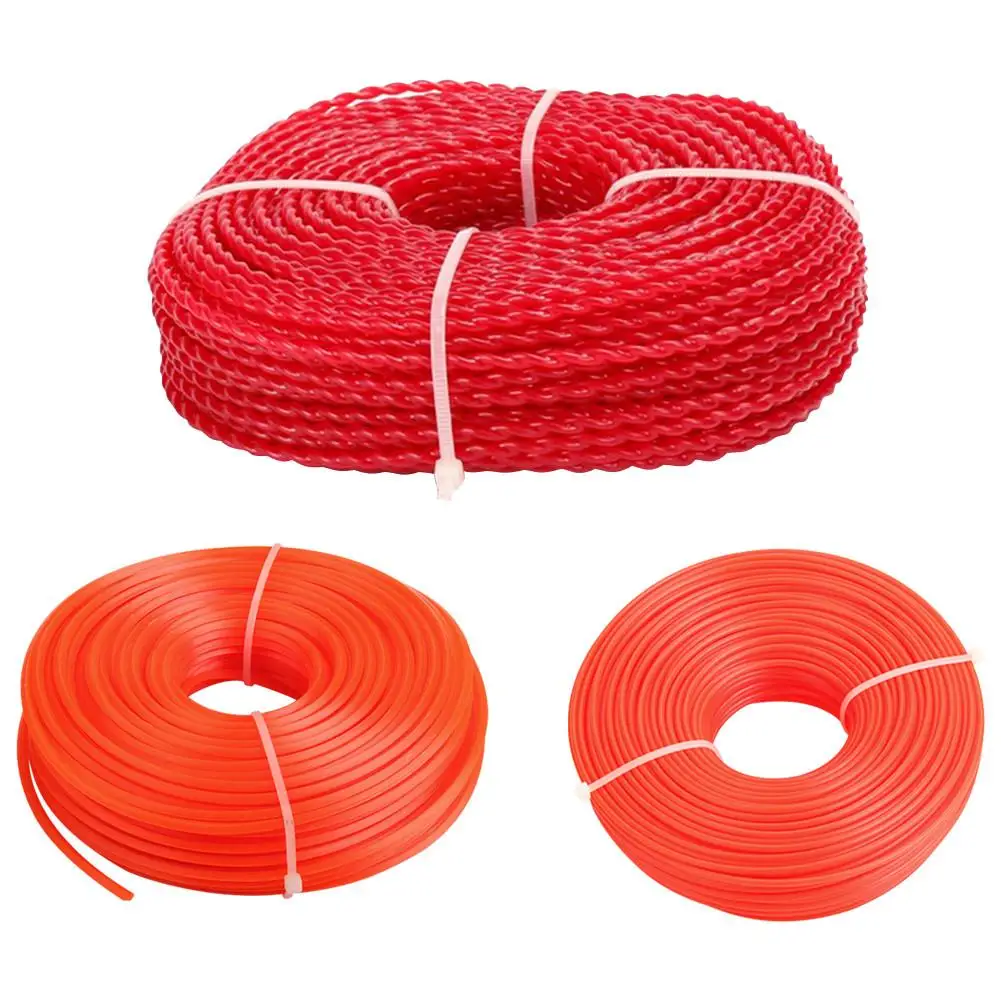 

3mm 70m Grass Trimmer Line Strimmer Brushcutter Trimmer Nylon Rope Cord Line Long Round/Square/Twist Type Roll Grass Rope Line